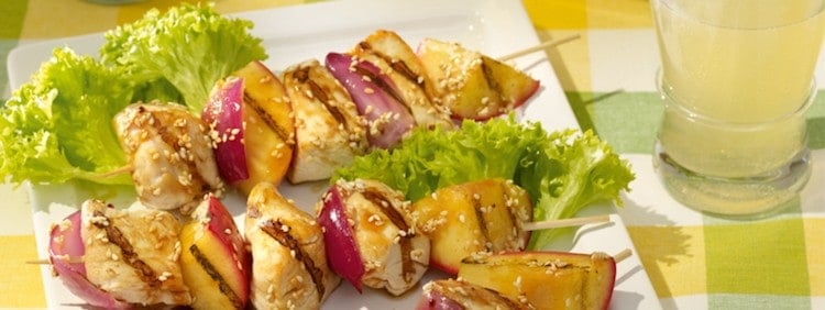 Barbecue Chicken and Apple Kebabs