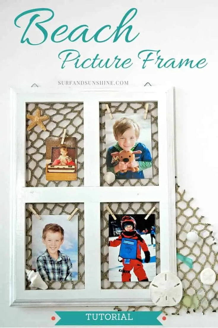 DIY beach picture frame