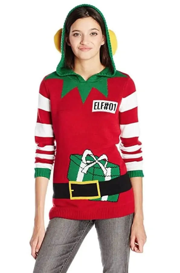 best ugly christmas sweaters santa's elf 
