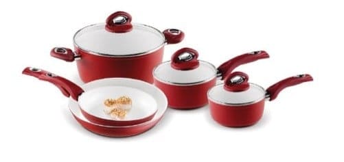 Bialetti 8-Piece Aeternum Ceramic Non-Stick Cookware Set, Red Reviews 2024