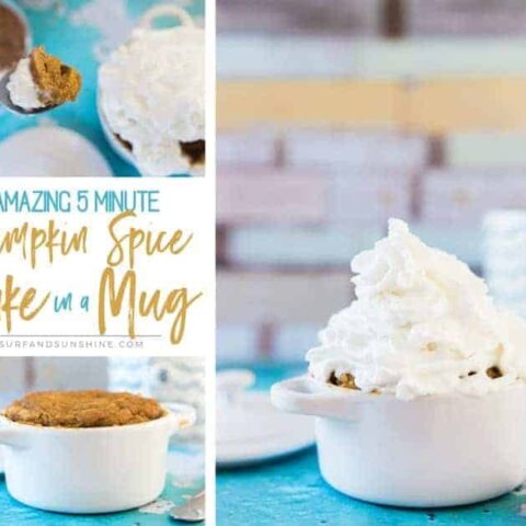 Amazing 5 Minute Pumpkin Spice Latte Mini Cake in a Mug Recipe twitter