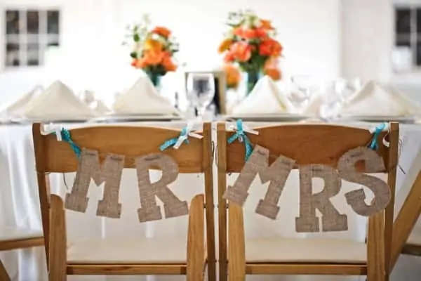 Mr. and Mrs. Wedding Chair Ideas