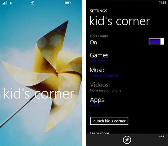 Surrendering Your Phone is Safe with Kids Corner Windows Phone