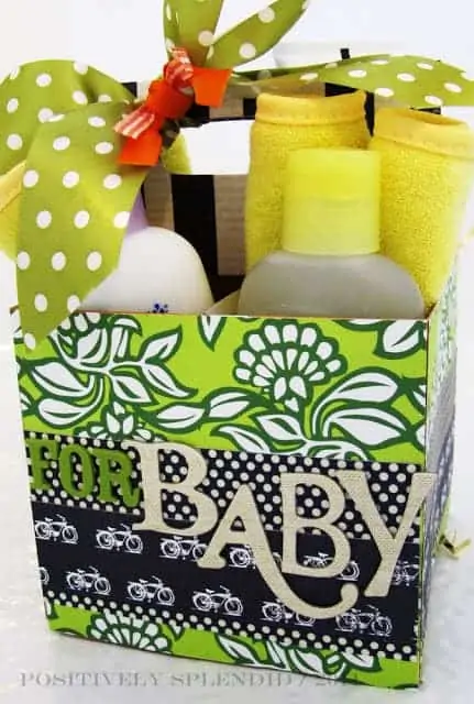 DIY baby supplies caddy