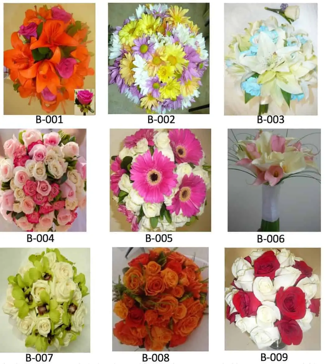 now amber wedding bouquet options