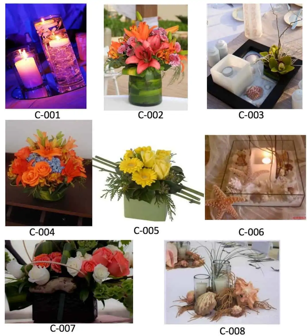 now amber centerpiece options