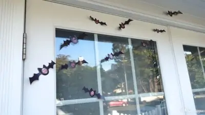 DIY family halloween bat decorations