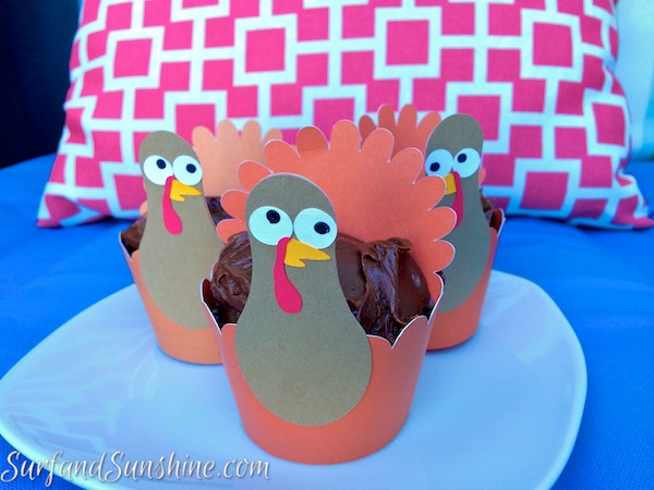 DIY Turkey Cupcake Wrappers