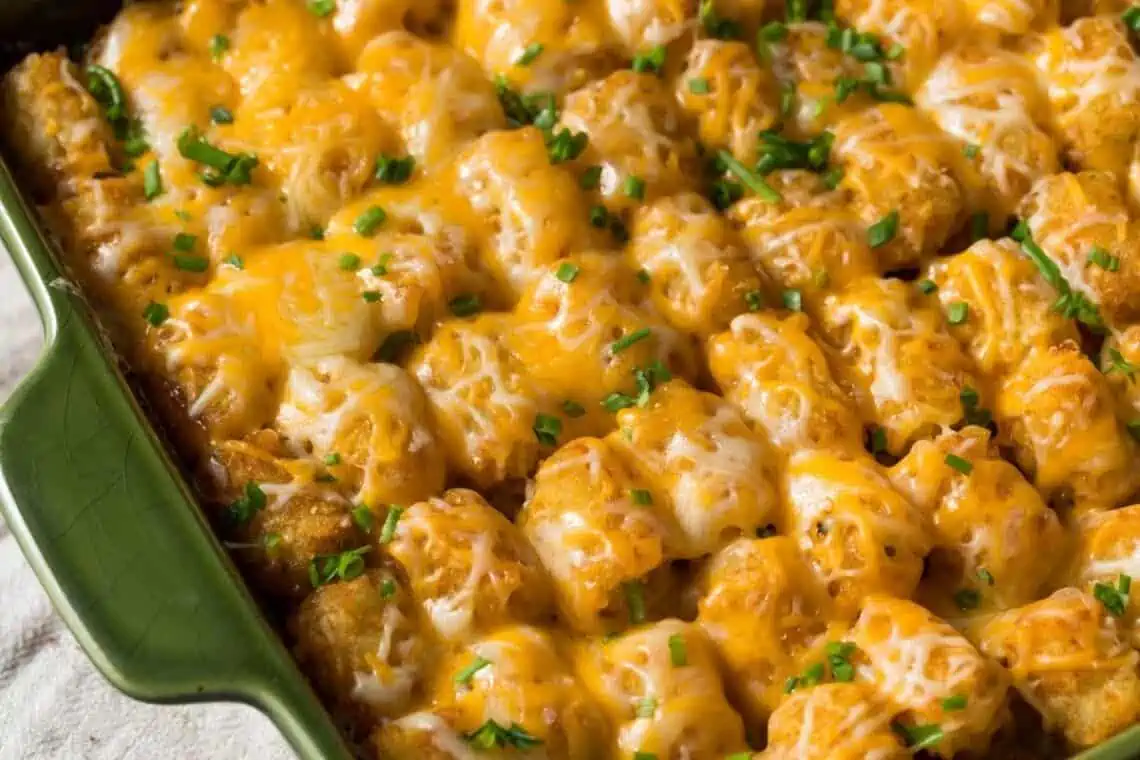 tater tot casserole -  - Grandma’s Cheesy Potato Casserole Recipe