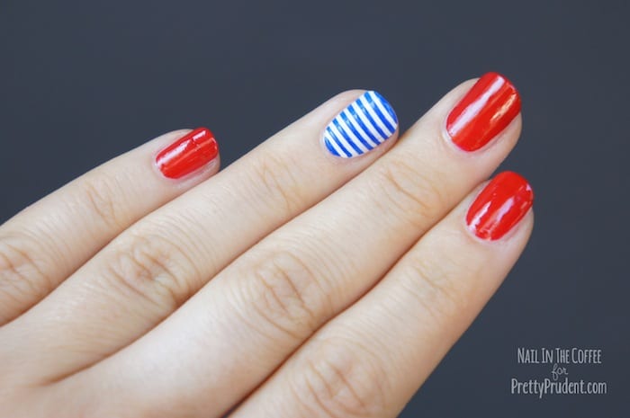 Fourth of July Nail Art simple
