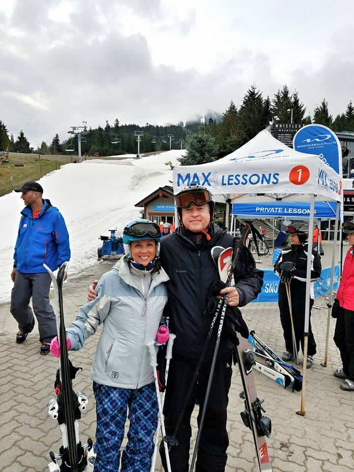 jeana and dad whistler ski