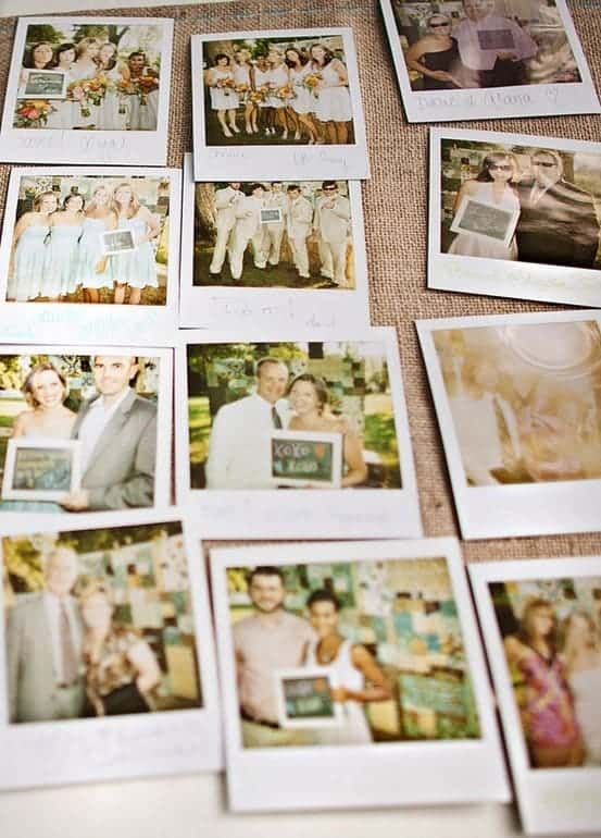 Polaroid Picture Idea: Wedding Guest Book
