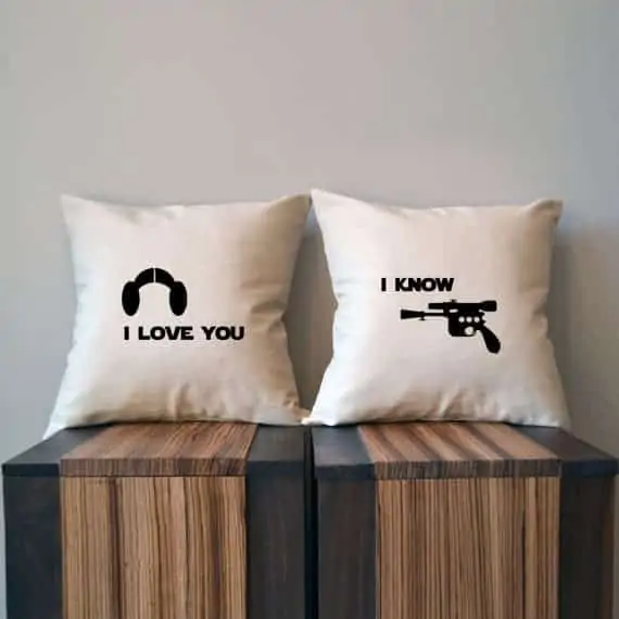 I love you I know Star Wars Pillow Cover Set