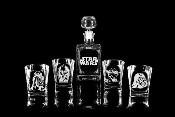 Star Wars Glass Whiskey Decanter Set