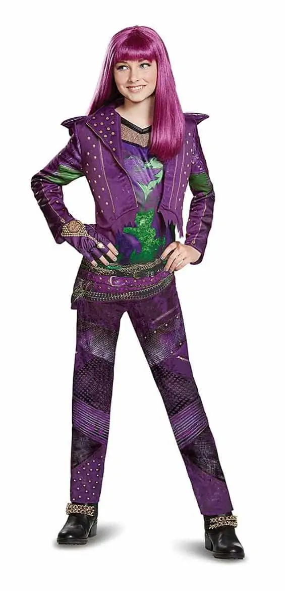 Descendants Halloween Costume Ideas Evie costume with jacket tunic and leggings