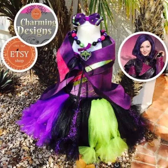 Descendants Halloween Costume Ideas Mal Inspired Tutu Dress