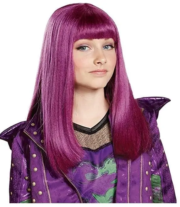 Descendants Halloween Costume Ideas Hot Pink Mal Wig