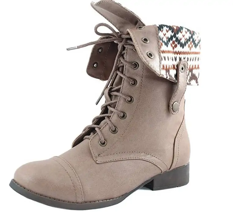 faux leather lace up combat boots trendy boots for fall