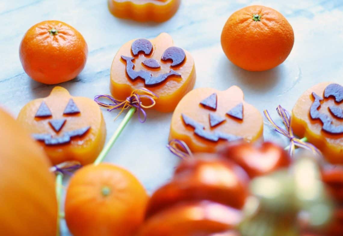 gummy recipe pumpkin jack-o-lantern halloween treats