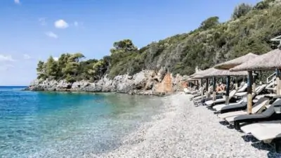 adrina beach hotel beach skopelos greece