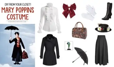 DIY mary poppins costume from your closet