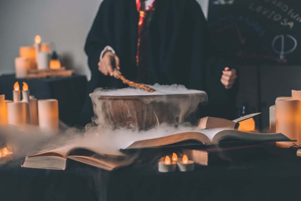 harry potter spellbook cauldron