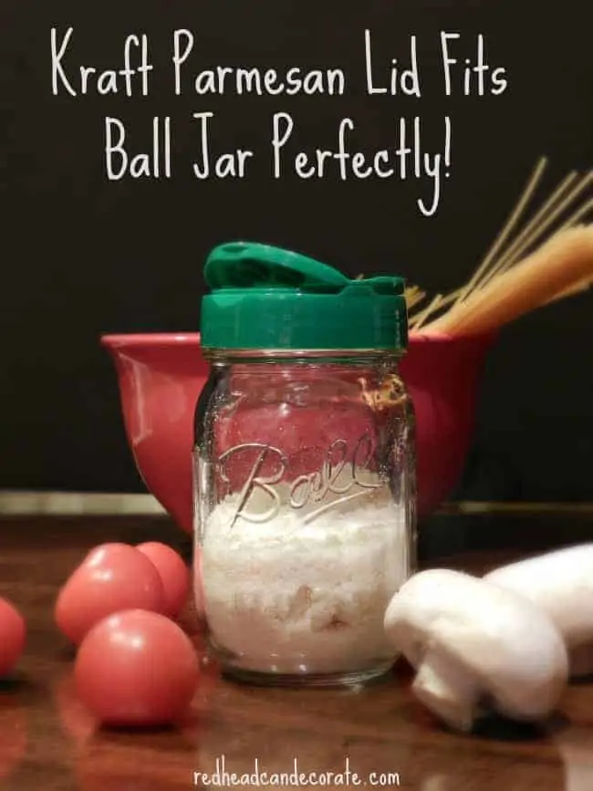 Kraft Parmesan Lid Fits Ball Jars Perfectly Who knew