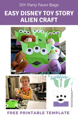 Disney Toy Story Alien Party Favor Bags Free Printable Template