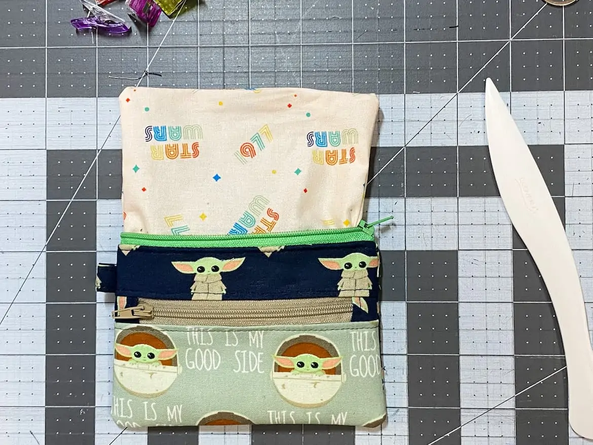 Two Zip Coin Purse Sewing Tutorial with Keyring