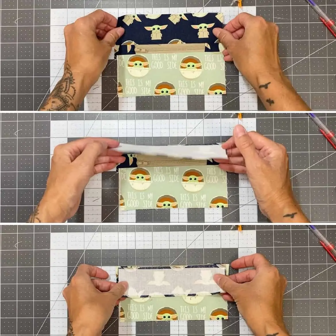 Two Zip DIY Coin Purse Pattern free Sewing Tutorial