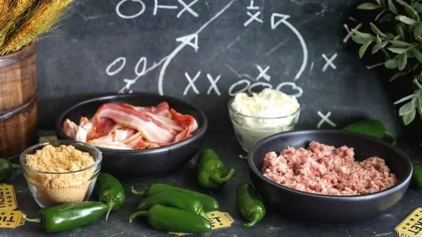 Keto Jalapeno Poppers with Sausage ingredients
