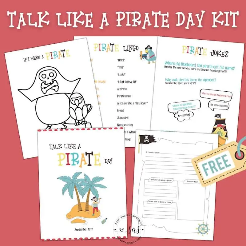talk like a pirate day free printable