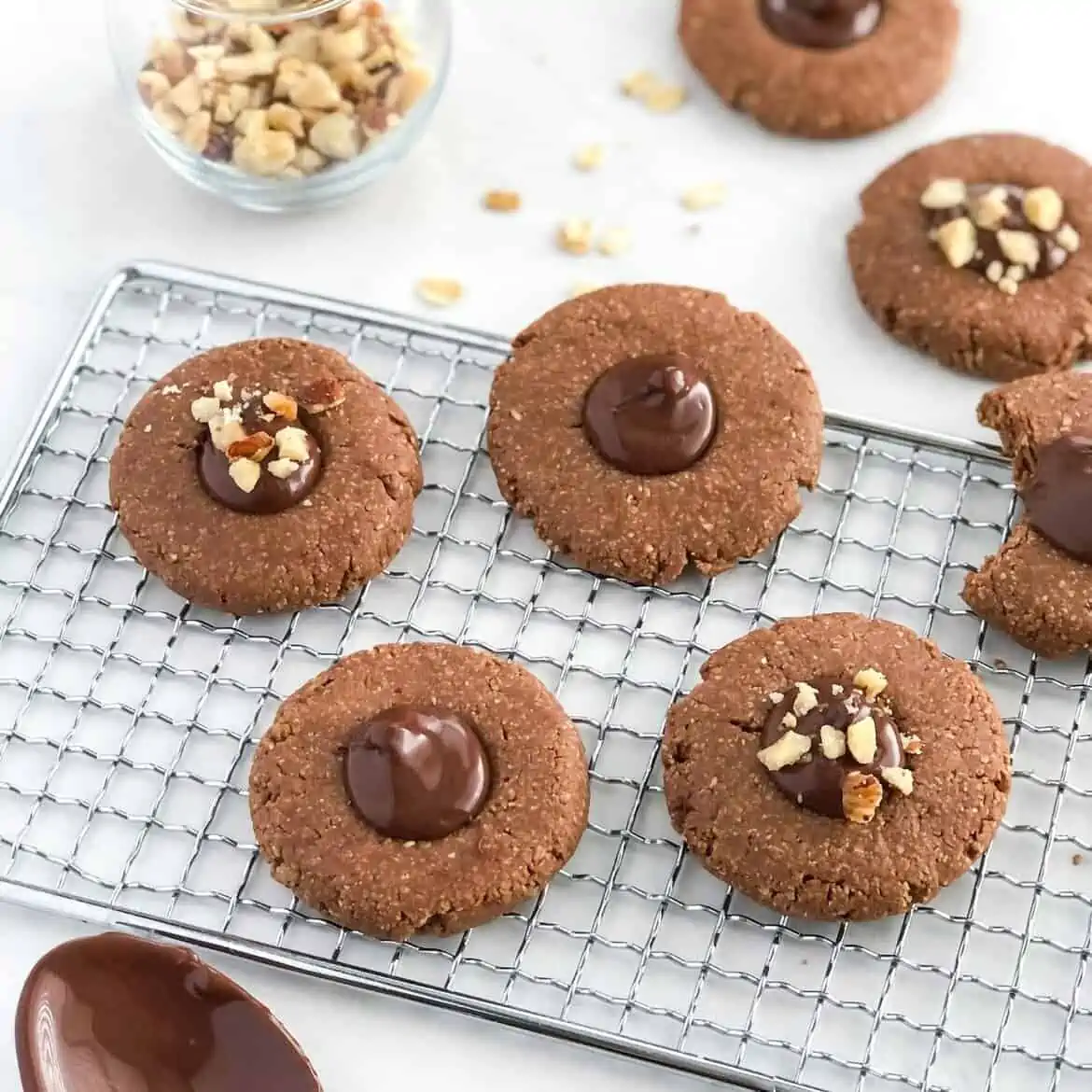 Nutella Thumbprint Cookies Featured Image