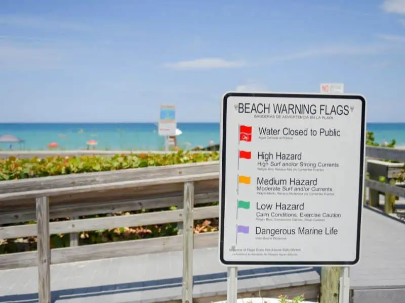 beach warning flags