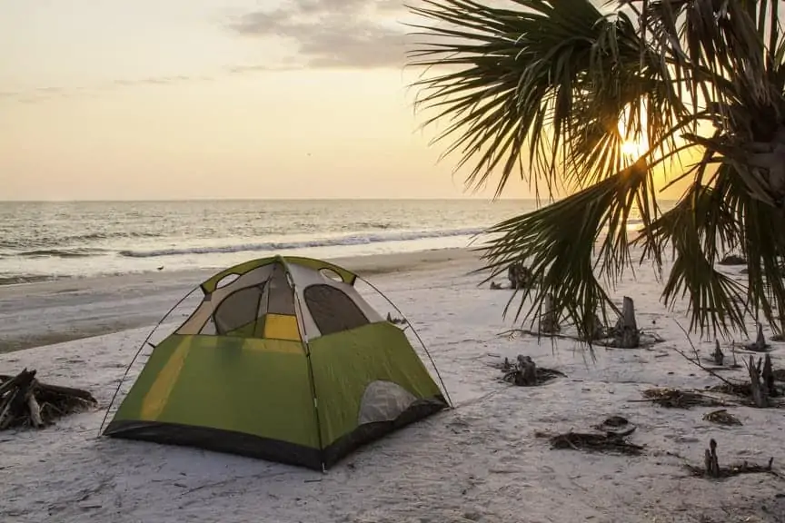 Camping on the Beach