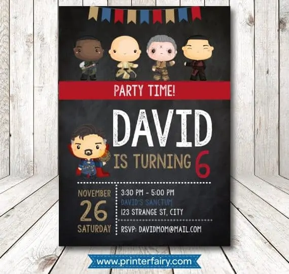 Dr Strange Party Invitation
