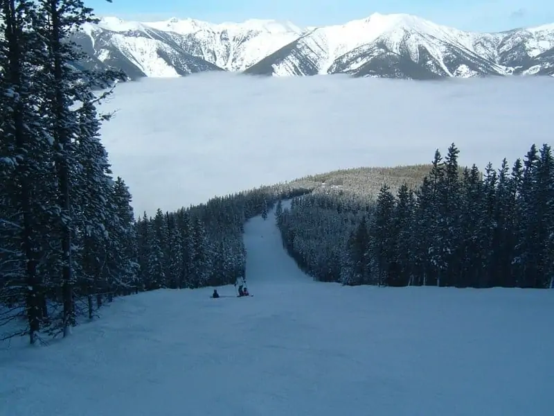 Panorama, BC skiing above the clouds.