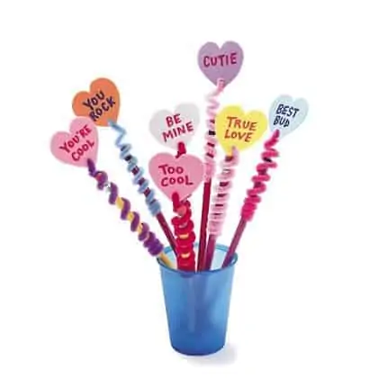 DIY valentine pencil toppers