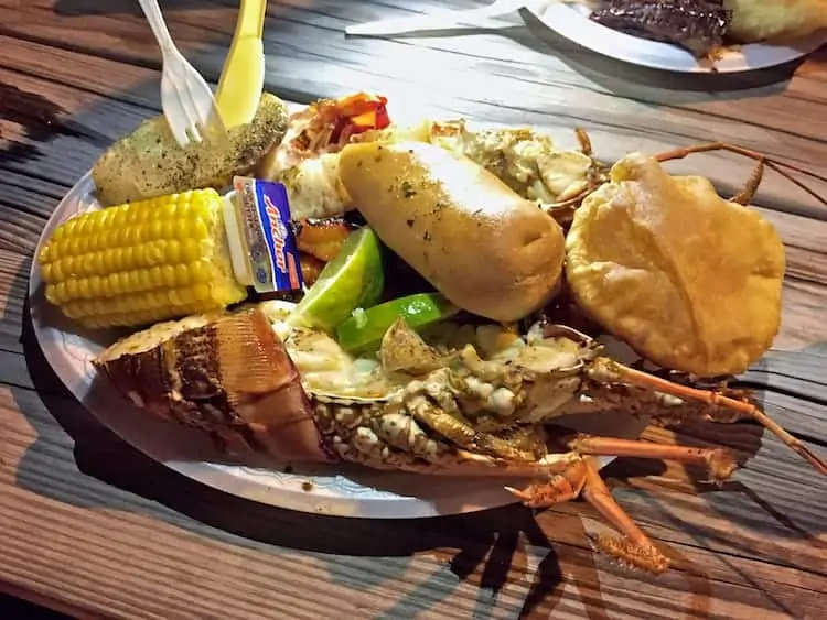 lobster plate at Sprat Net Things to Do in St Kitts