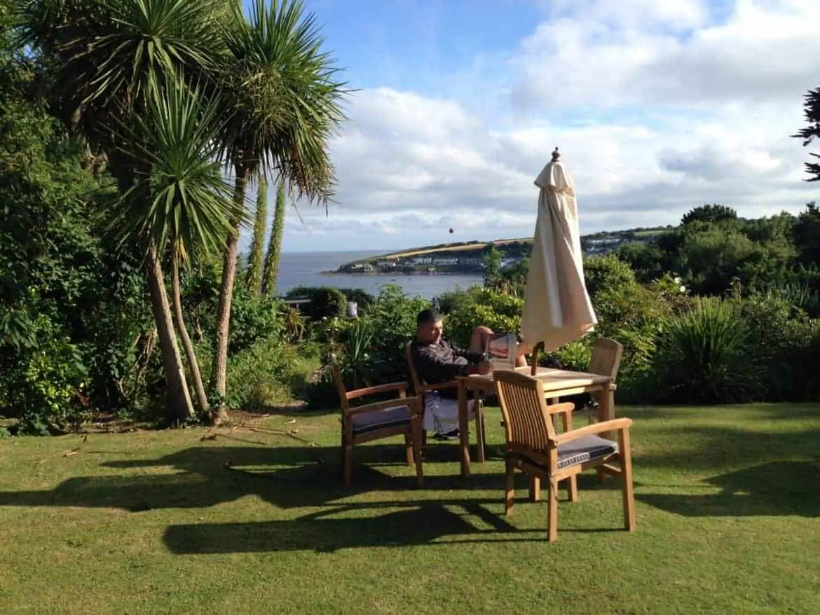 View from The Rosevine in Cornwall