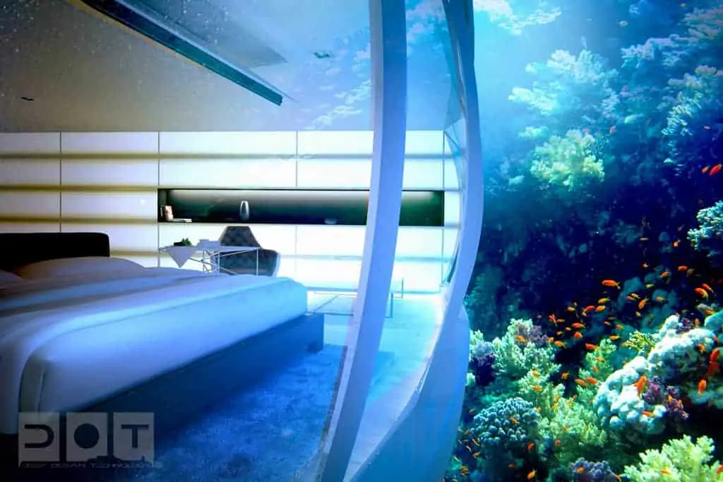 water discus hotel room