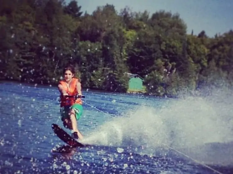 Family fun waterskiing in Ontario!