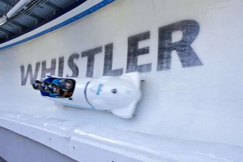 whistler sledding center bobsledding 1